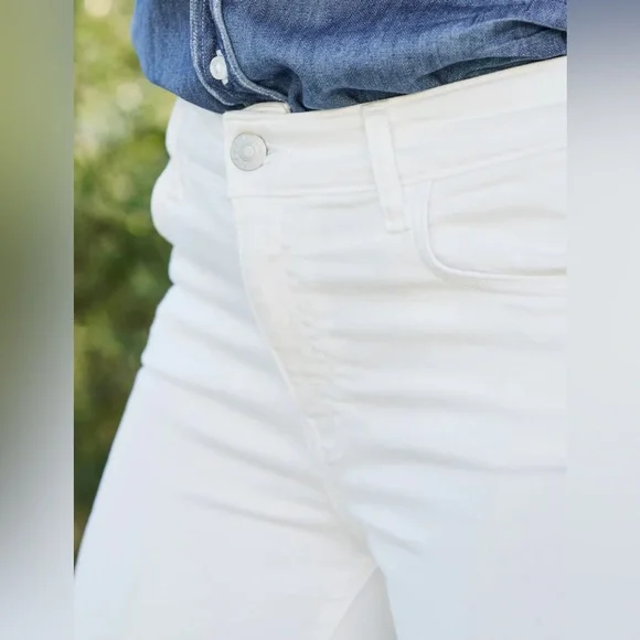 Frank & Eileen Sligo Skinny Jean Vintage White Italian Performance Denim Size 24